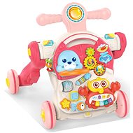 Huanger 4in1 Interactive Walker/Bouncer/Cart/Cradle Animals - Pink - Baby Walker