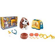 Dog veterinary set with crate 18 cm - Kids Doctor Briefcase