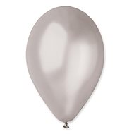 Metallic balloons 100 pcs silver - diameter 26 cm - Balloons