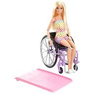 Barbie Modell kerekesszékben Kockás overálban - Játékbaba