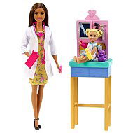 Barbie Foglalkoztató játékkészlet babával - Barna gyerekorvos - Játékbaba