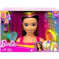 Barbie Neon szivárványszínű Fésülhető babafej - Fekete hajú - Fésülhető babafej