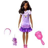 Barbie Az első Barbie babám - Fekete hajú baba uszkárral - Játékbaba