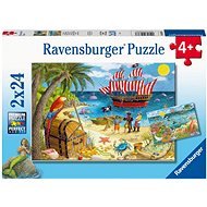 Ravensburger Puzzle 056767 Piráti A Mořské Víly 2X24 Dílků  - Jigsaw