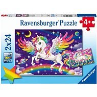 Ravensburger Puzzle 056774 Unikornis és Pegazus 2X24 darab - Puzzle
