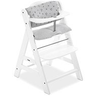 Hauck Alpha+ dřevená židle, white vč. polstrování Rainbow - Jídelní židlička