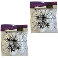 Folat White spider web + 6 Halloween spiders 2 pcs - Decoration