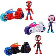 Spider-Man Spidey and His Amazing Friends + motorkerékpár - 10cm - Figura