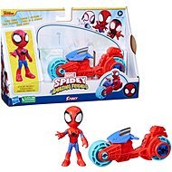 Spider-Man and His Amazing Friends Pókember + motorkerékpár - 10cm - Figura