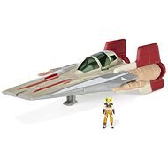 Star Wars - Small Vehicle - A-Wing - Phoenix Leader - Rare - Figures
