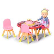 BABY born Minis Sada s narozeninovým stolem, židličkami a panenkou - Doll