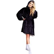 Cozy Noxxiez Black - warm TV sweatshirt blanket for teens and adults - Wearable Blanket