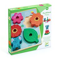 DJECO Dřevěné puzzle - Puzz & Stack Happy - Jigsaw Puzzle