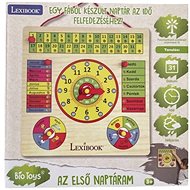 Lexibook: Wooden calendar with clock - in Hungarian - Wall Calendar