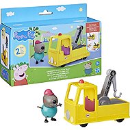 Piglet Peppa Pulling Grandpa Dog's Wagon - Figure and Accessory Set