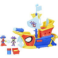 Spidey and His Amazing Friends Water-Webs Pirate Ship Webs Ahoy Bubble - Thematic Toy Set