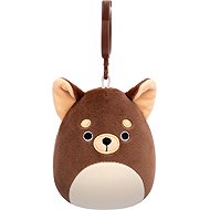 Squishmallow 9 cm připínací plyšový Squishmallows Barkevina – tmavě hnědá čivava - Keychain