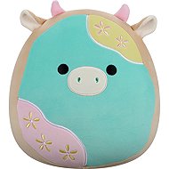 Squishmallows Cookie Cow s pastelově modrou polevou a květinami - Soft Toy
