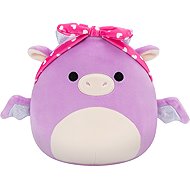 Squishmallows Dina – fialový drak s šátkem se srdíčky - Soft Toy