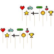 Godan Game on Pixel cupcake toppers - Minecraft, 16 pcs - Cake Decoration