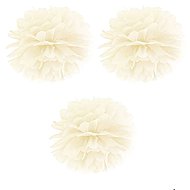 Partydeco Paper pompom 25 cm cream 3 pcs - Decoration