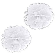Partydeco Paper pompom 35 cm white 2 pcs - Decoration