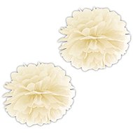 Partydeco Paper pompom 35 cm cream 2 pcs - Decoration