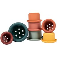 Bo Jungle Cool Classic Silicone Stacking Water Cups - Bath Stacking Cups
