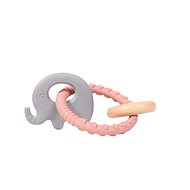 Bo Jungle B-Rattle Rings Elephant Pink - Baby Teether
