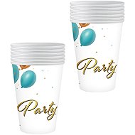 PARTYDECO Paper party/birthday cups 250 ml, 12 pcs - Drinking Cup