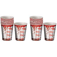 GUIRCA Paper cups blood/Halloween 12 pcs, 240 ml - Drinking Cup