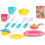 MIKRO-TRADING Kitchen set, 14 pieces on card - Toy Kitchen Utensils