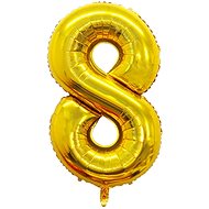 Atomia foil balloon birthday number 8, gold 82 cm - Balloons