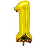 Atomia fóliový balón narodeninové číslo 1, zlatý 46 cm - Balóny