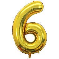 Atomia foil balloon birthday number 6, gold 46 cm - Balloons