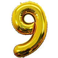 Atomia foil balloon birthday number 9, gold 46 cm - Balloons