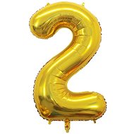 Atomia foil balloon birthday number 2, gold 46 cm - Balloons