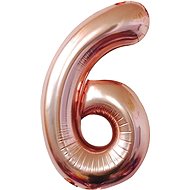 Atomia foil balloon birthday number 6, rose gold 82 cm - Balloons