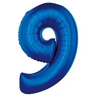Atomia Folienballon Geburtstag Nummer 9, blau 102 cm - Ballons