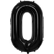 Atomia születésnapi, 0-s számú, fekete, 102 cm - Lufi