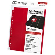 Ultimate Guard - 18-Pocket Side-Loading Pages (červené) - set 10 ks - Card Storage Box