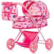 CHIPOLINO Deep Stroller for dolls Dora Hearts - Doll Stroller