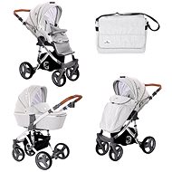 Lorelli Stroller RIMINI (2in1) + Carrycot + Stroller Bag GREY&BLACK DOTS - Baby Buggy