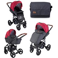 Lorelli Stroller RIMINI (2in1) + Carrycot + Stroller Bag RED&BLACK LIGHTHOUSE - Baby Buggy