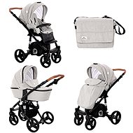 Lorelli Stroller RIMINI (2in1) + Carrycot + Stroller Bag STEEL GREY - Baby Buggy