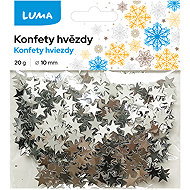 LUMA Trading Konfety HVĚZDY stříbrné, 2 ks - Confetti