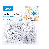 LUMA Trading Konfety VLOČKY bílé, 2 ks - Confetti