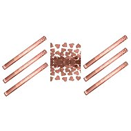 Party confetti Set of 6 pcs, 60 cm, metallic rose gold / rose gold heart wedding - Confetti