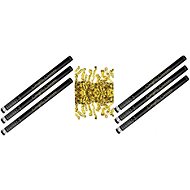 Party confetti 80 cm - 6 pcs gold ribbons - metallic shavings - New Year's Eve - Confetti
