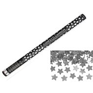 Party confetti 80 cm - silver metallic stars - New Year's Eve - Confetti